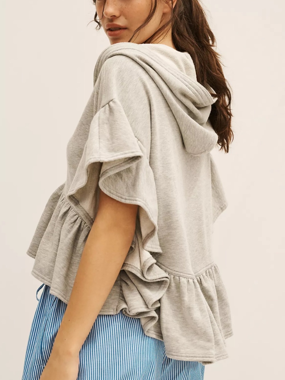 Daily Practice by Anthropologie Short-Sleeve Ruffled Top